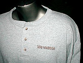 Grey Heather Zen Warrior Henley